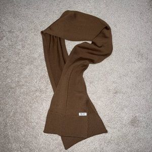 Saint James Knit Scarf Brown Solid